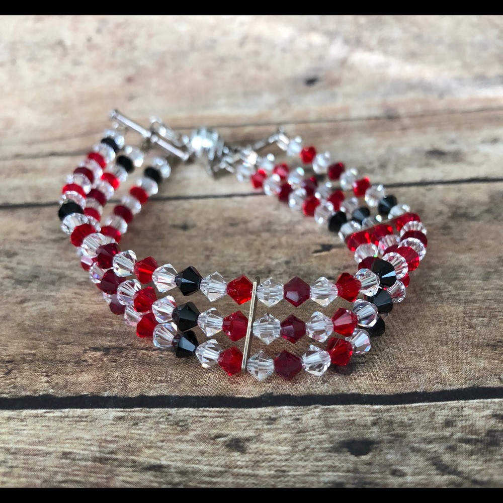 Red Swarovski crystal bracelet